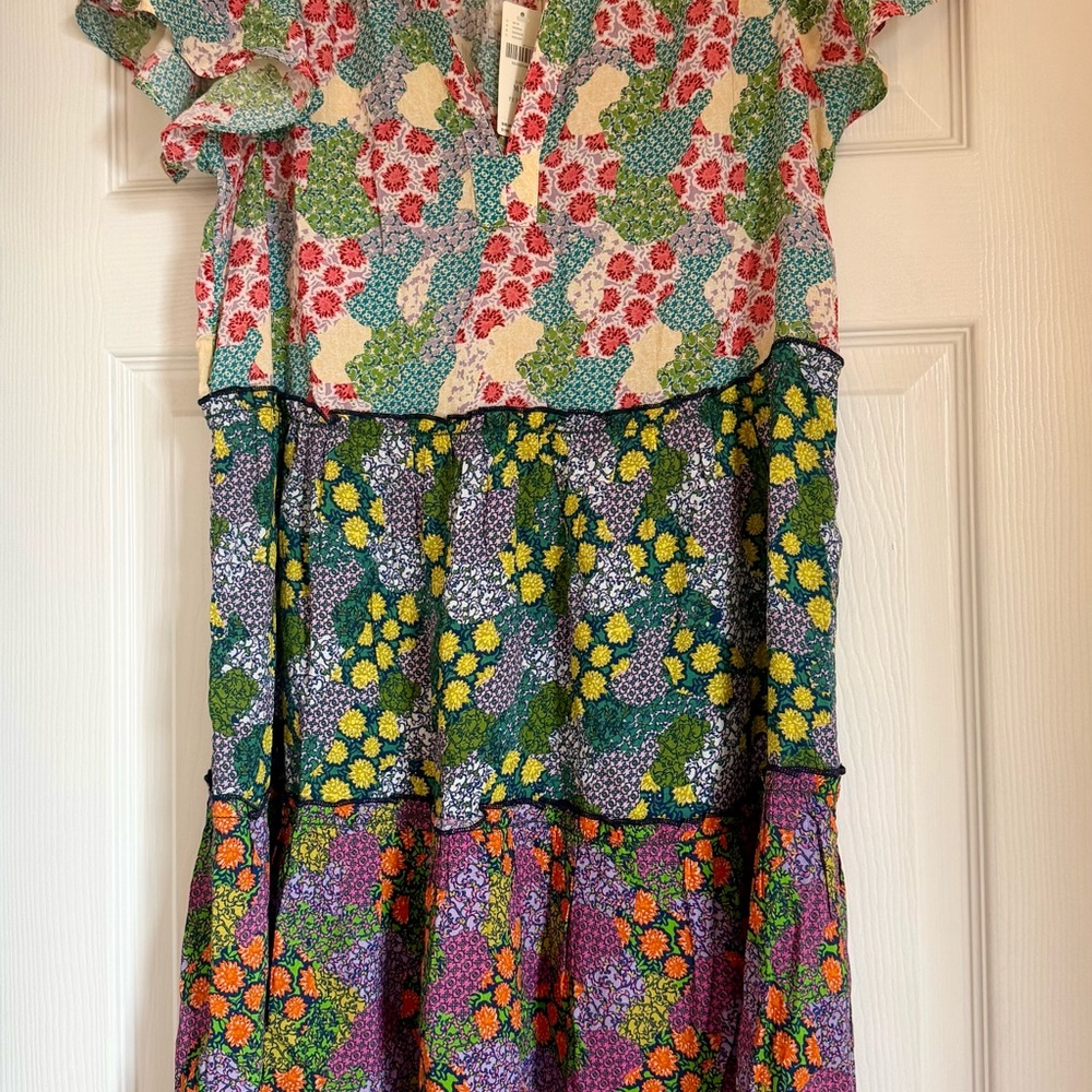 Anthropologie Floral Patchwork Mini Dress - Multicolor